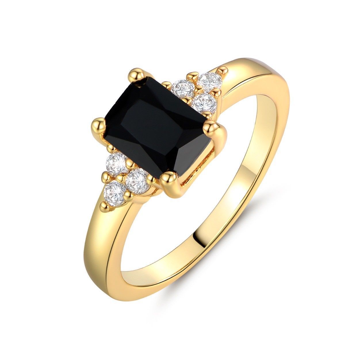Gold Plated Simulated Zircon Female Ring
