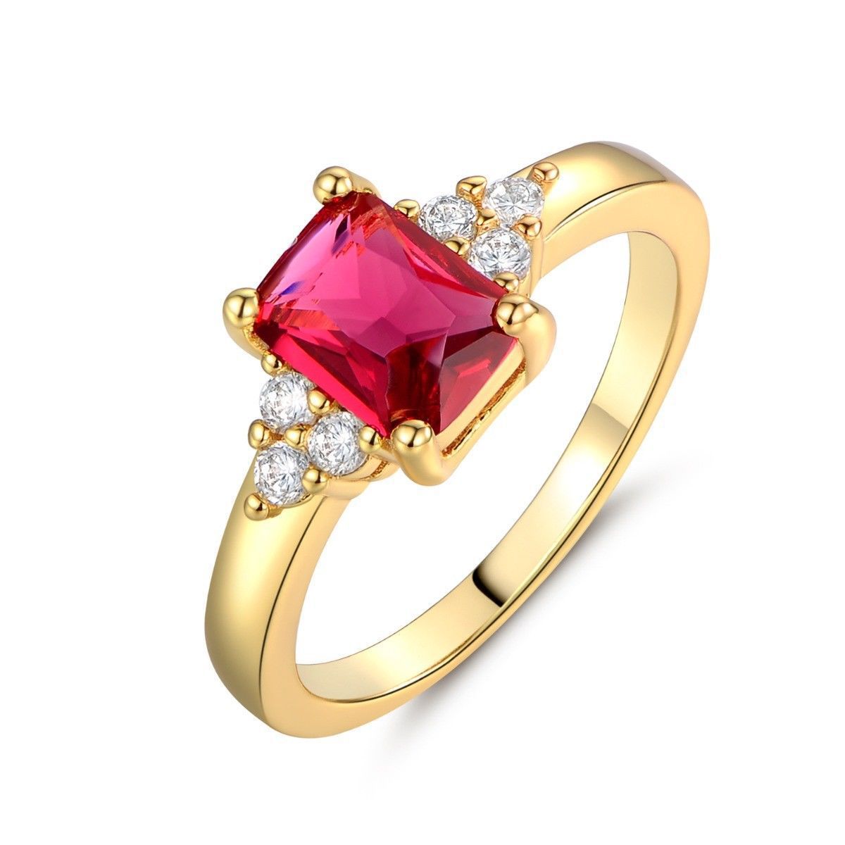 Gold Plated Simulated Zircon Female Ring