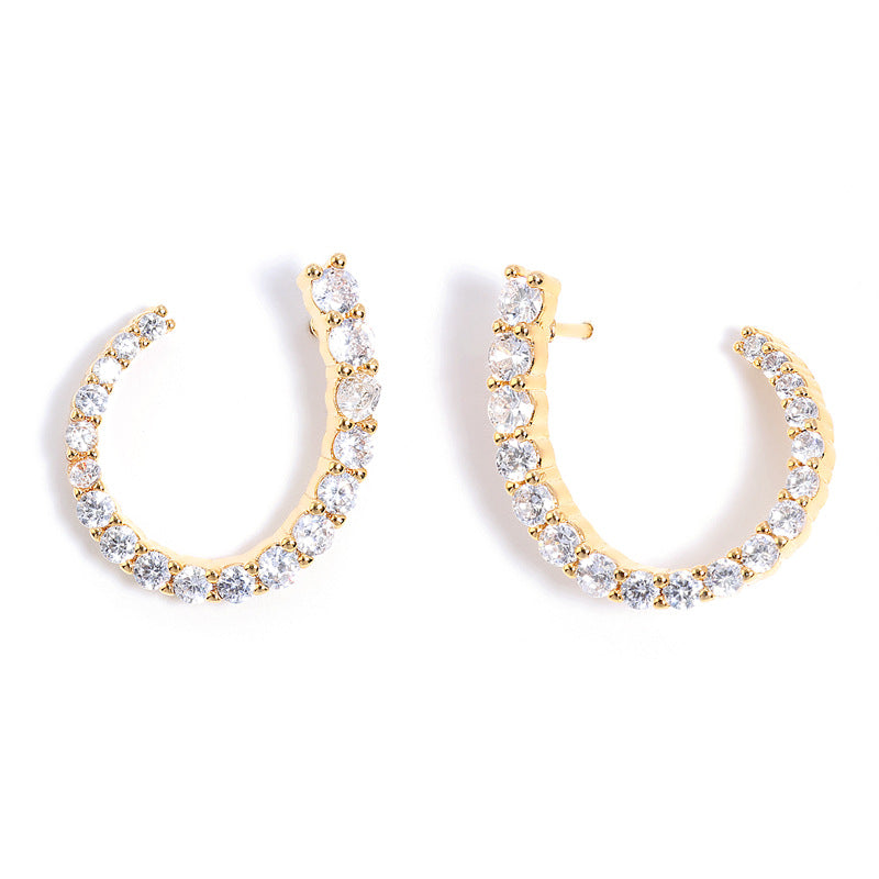 Women's Fashion C- Shaped Stud Earrings