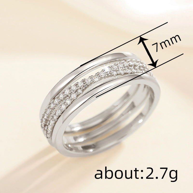 Line Geometric Cross Ring