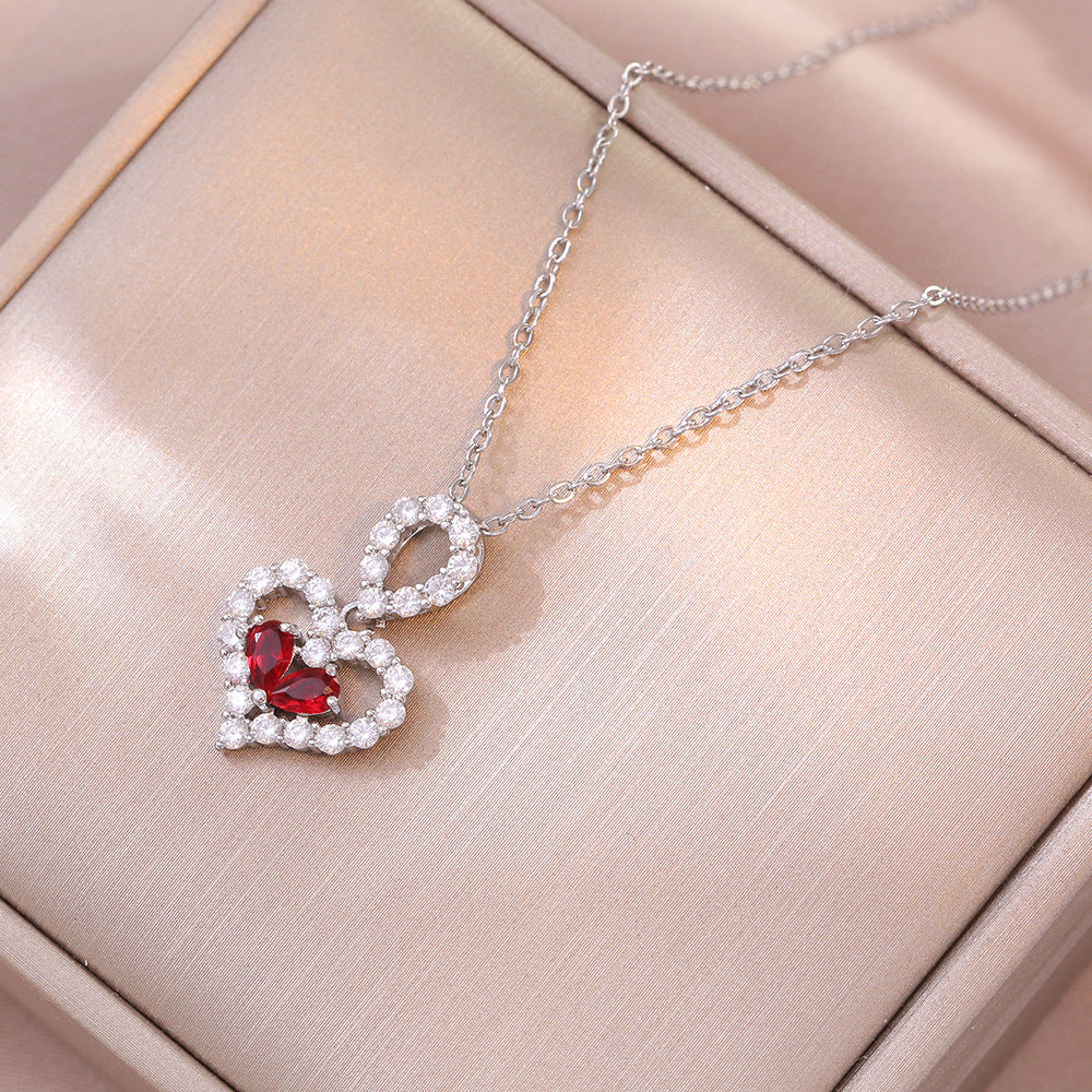 Love Titanium Steel Ornament Simple Necklace Temperament Clavicle Chain