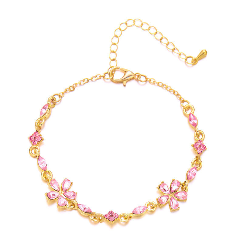 Diamond Small Flower Bracelet