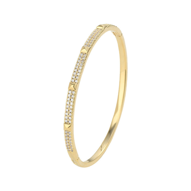 Simple Design Micro-inlaid Diamond Bracelet For Women