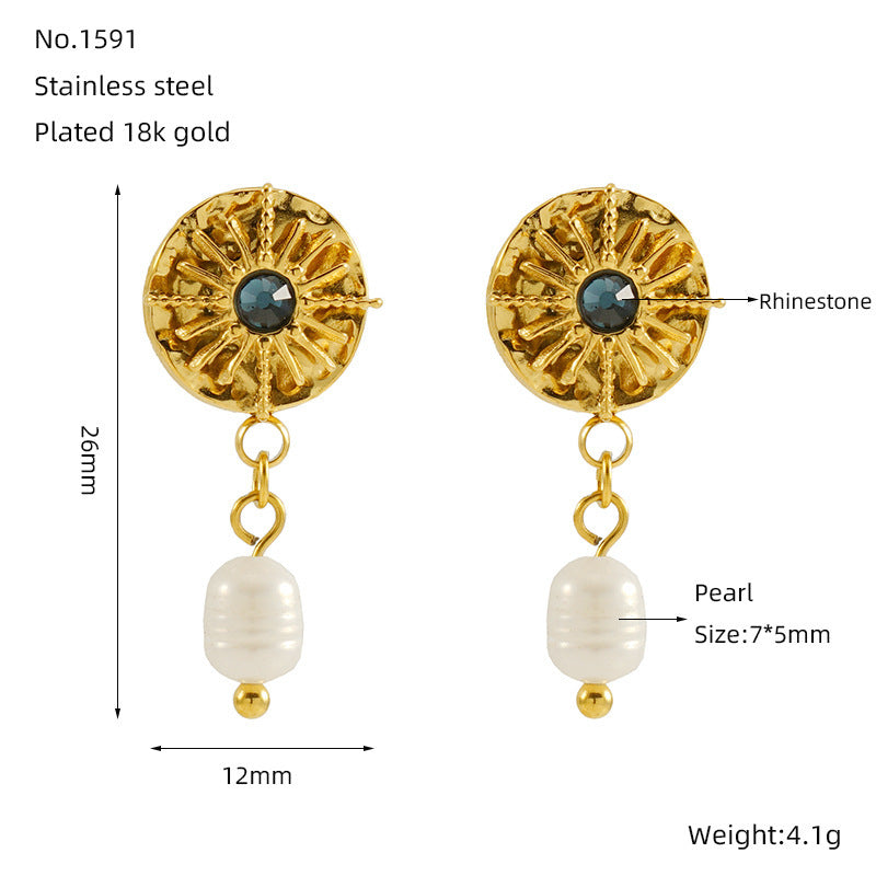 Retro Minority Design Pearl Earrings