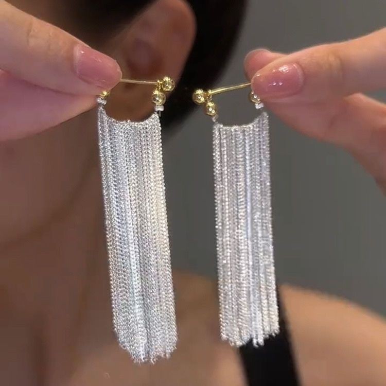 Luxurious Galaxy Waterfall Tassel Earrings