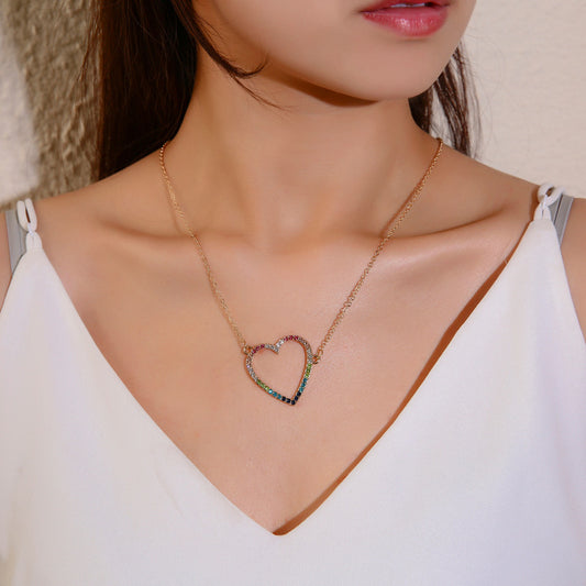 Colored Loving Heart Necklace