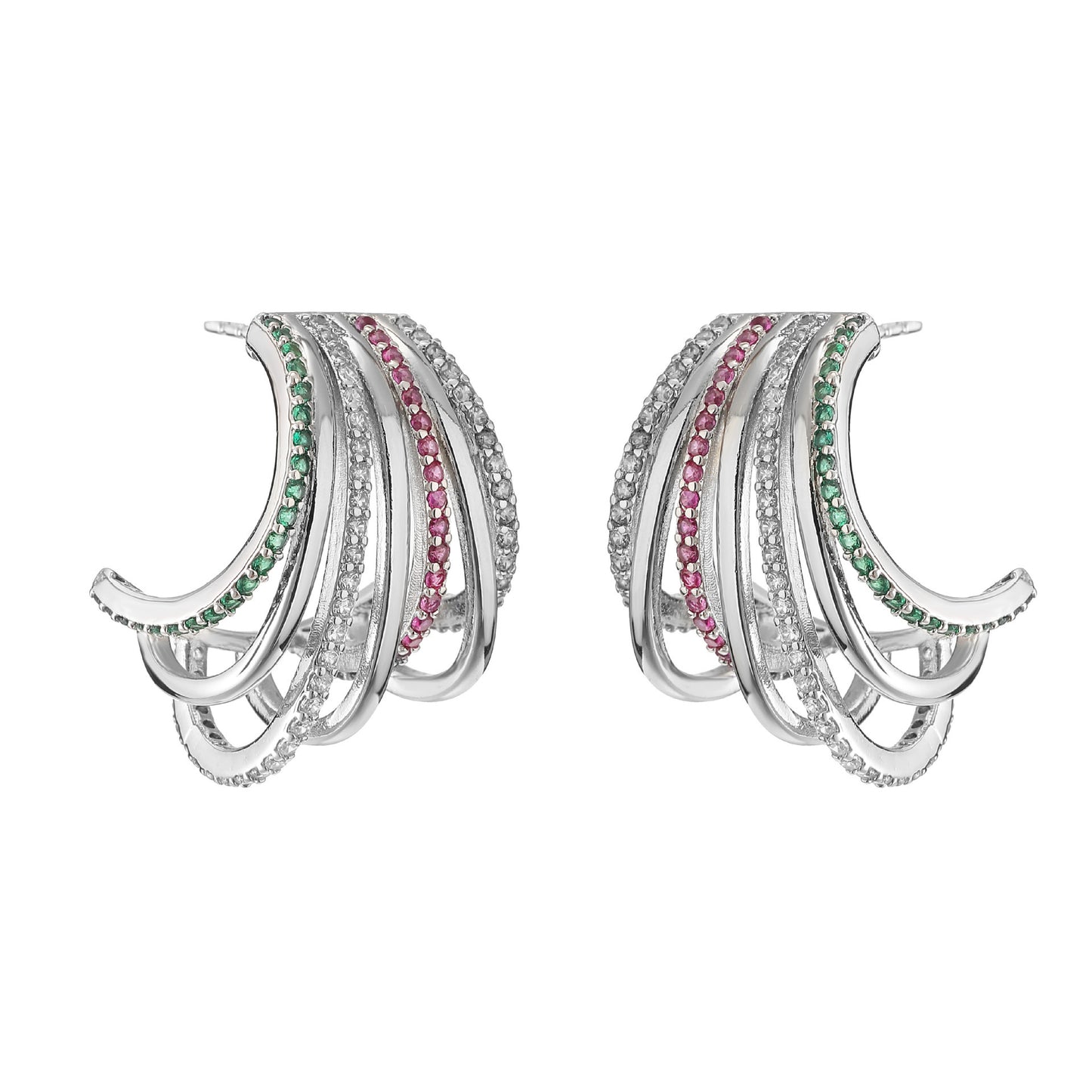 Luxury Multi-layer C- Shaped Earrings